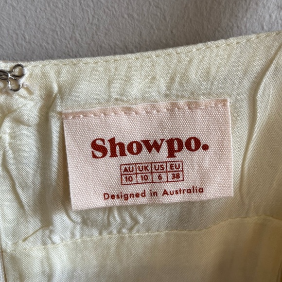 Showpo Cream Floral Satin Mini Dress - Picture 5 of 5